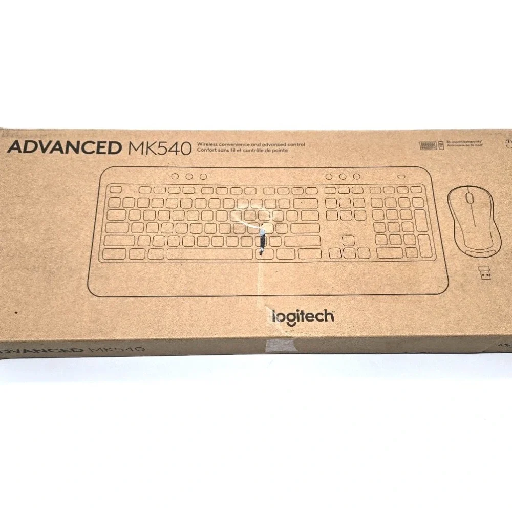 Logitech MK540 Wireless Keyboard Mouse Combo USB Receiver Full‎ Size PC